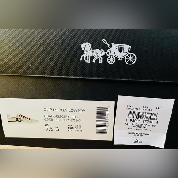 Coach x Keith Haring x Disney Mickey Mouse Leather Sneakers size 9 - Picture 6 of 6